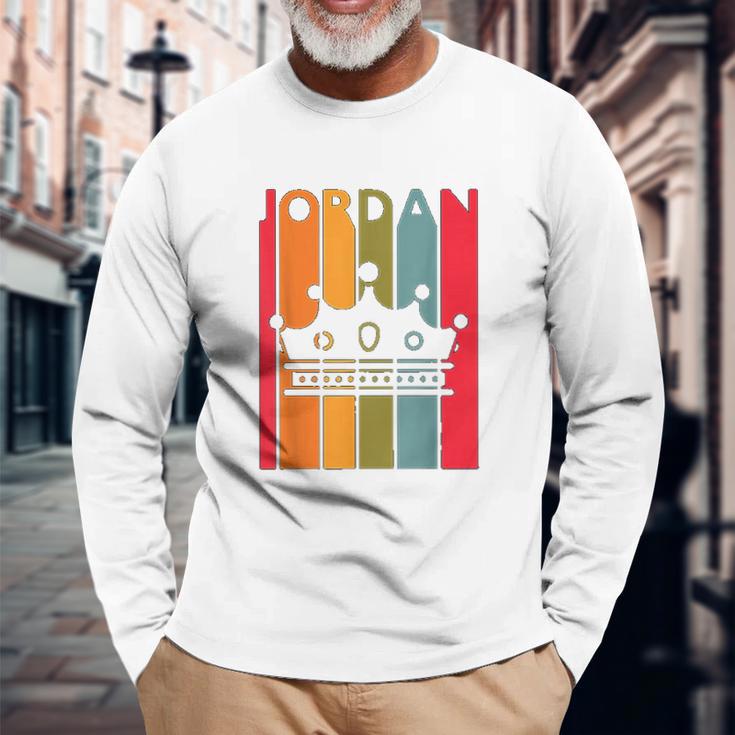 Jordan Gift Idea For Boys Men First Name Vintage Jordan Unisex Long Sleeve Gifts for Old Men