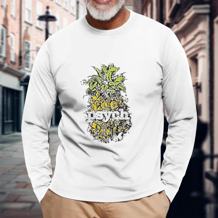 Psych Vintage Pineapple Unisex Long Sleeve Gifts for Old Men