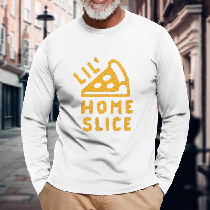 Toddler Lil Home Slice Funny Pizza Pie Younger Sibling Family Unisex Long Sleeve Gifts for Old Men