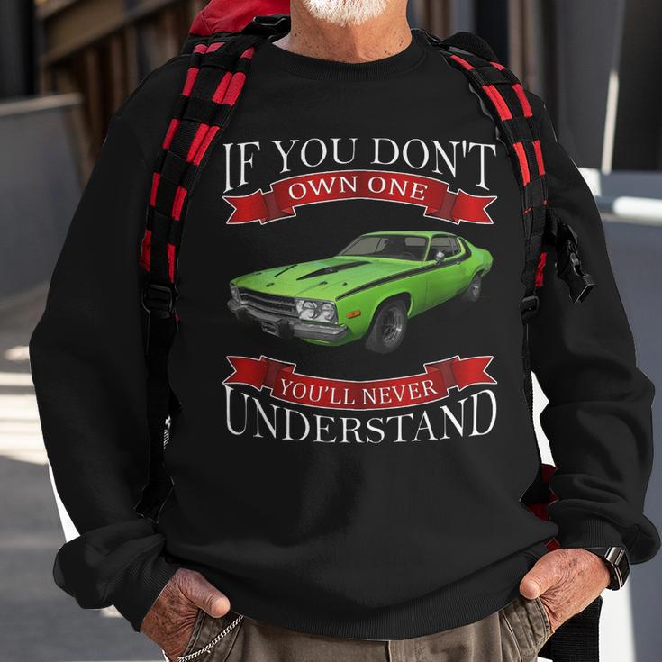 1973 Plymouth Road Runner Back Side Sweatshirt Gifts for Old Men