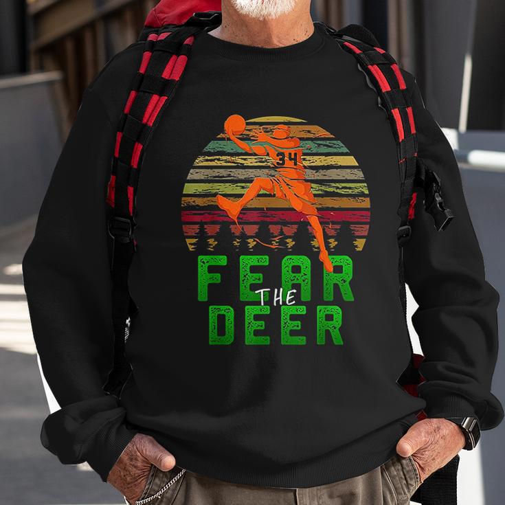 Fear The Deer Gift For Milwaukee Basketball Bucks Fans Sweatshirt Gifts for Old Men