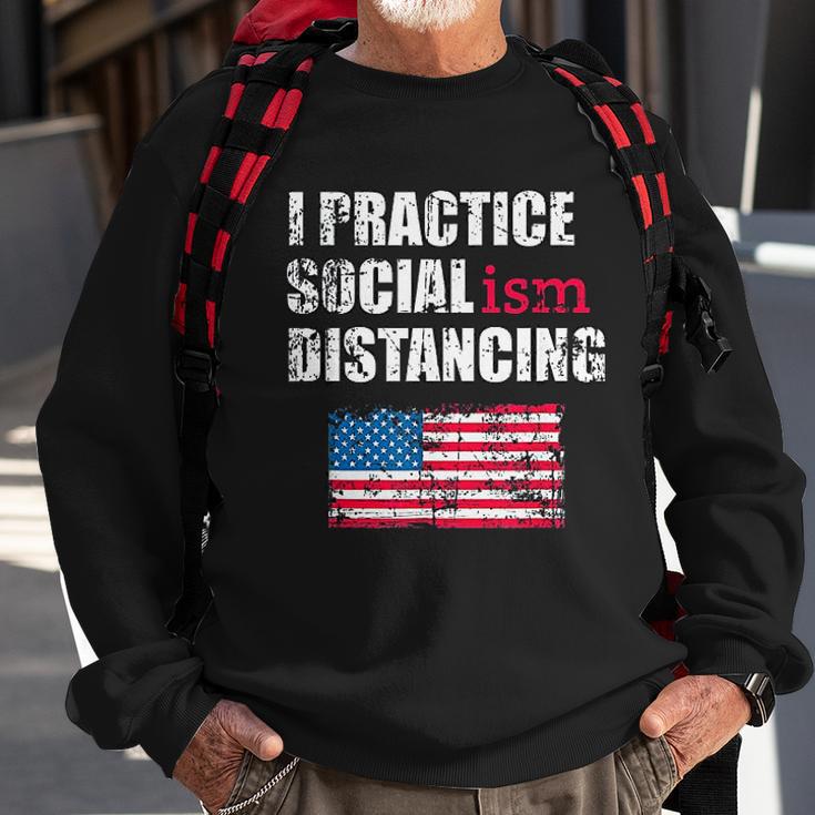 Funny Political Social Distancing Socialist Sweatshirt Gifts for Old Men