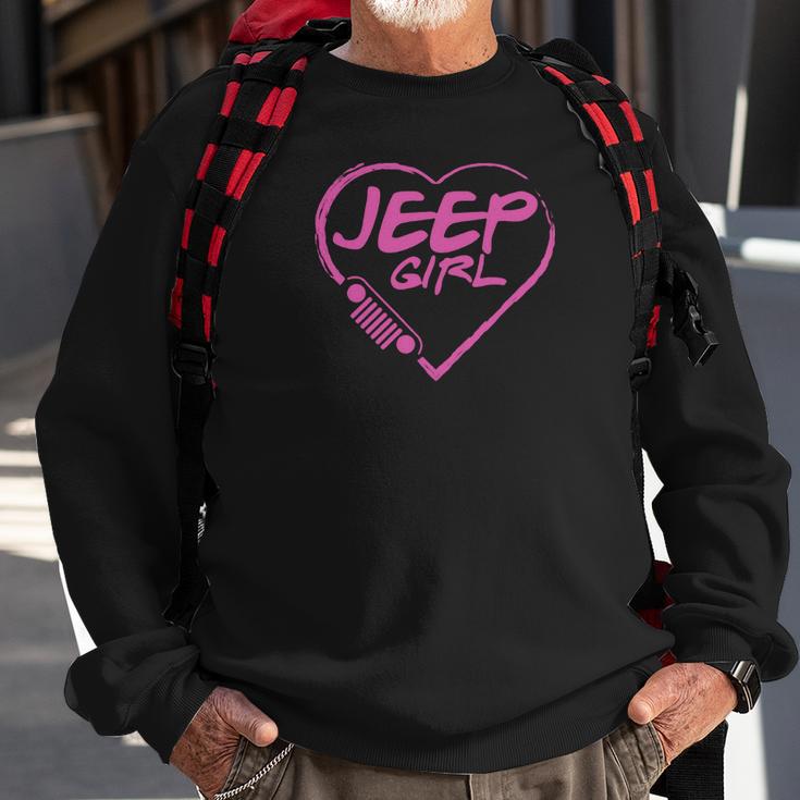 Jeep Girl - Pink Heart Lovely T-Shirt Sweatshirt Gifts for Old Men