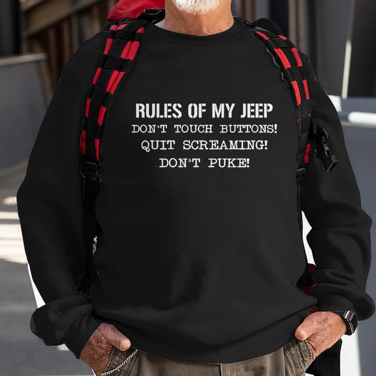 Jeep Rules Of My Jeep Sweatshirt Gifts for Old Men