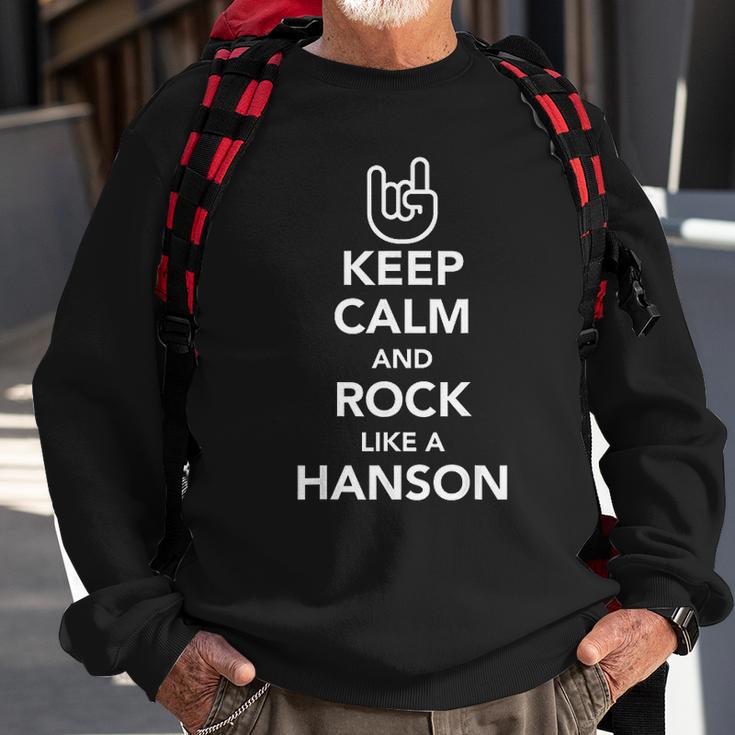 Keep Calm And Rock Like A Hanson Oktoberfest Sweatshirt Gifts for Old Men