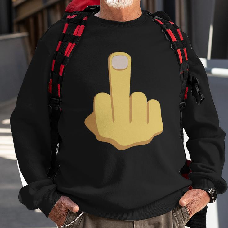 Middle Finger Emoji Tshirt Sweatshirt Gifts for Old Men