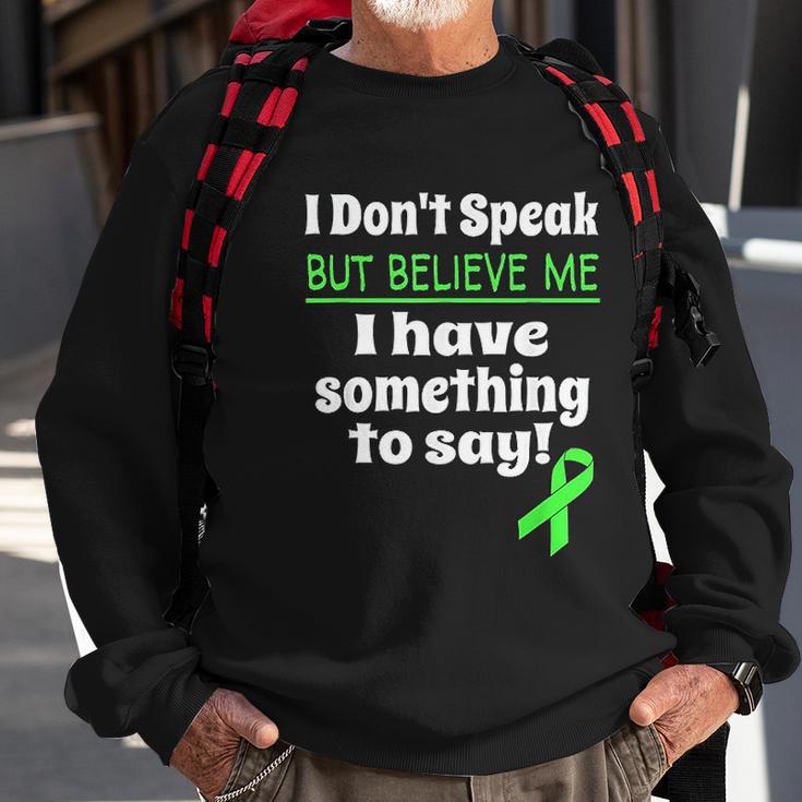 Non Verbal Awareness Cerebral Palsy Brain Damage Awareness Sweatshirt Gifts for Old Men