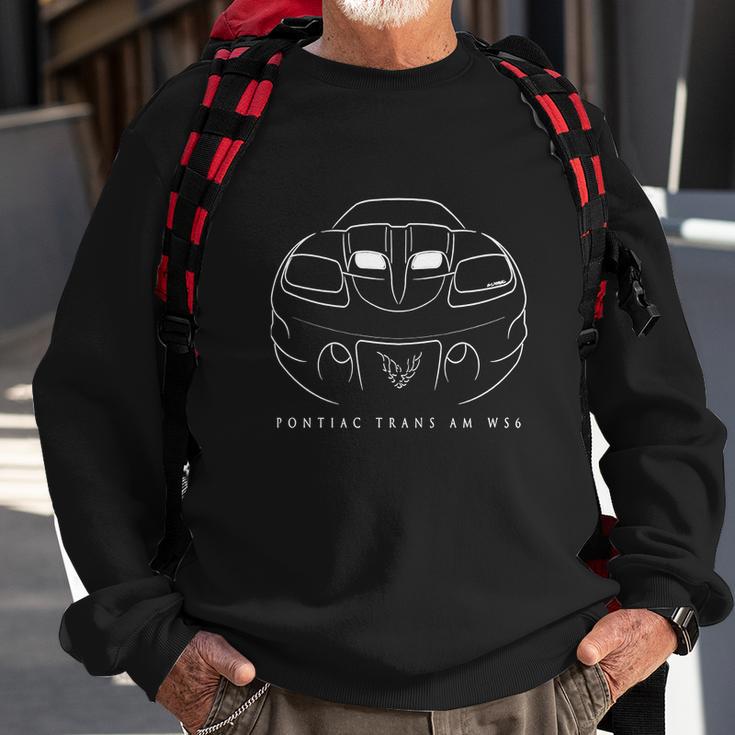 Pontiac Trans Am Ws6 Front Stencil White Sweatshirt Gifts for Old Men