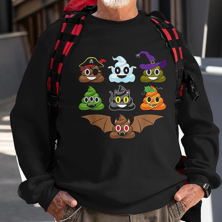 Poops Emojis Halloween Sweatshirt Gifts for Old Men