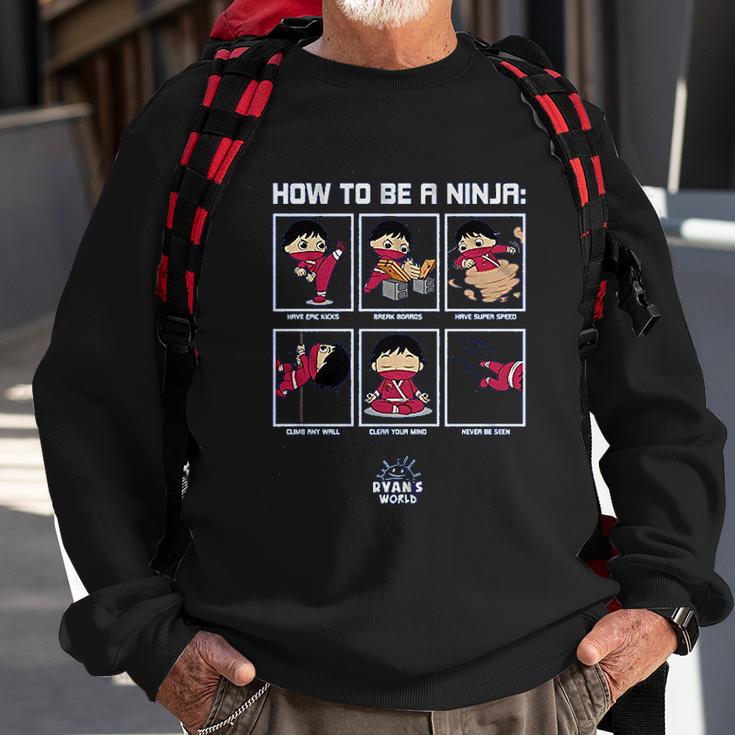 Ryans World How To Be A Ninja Skills Boys Sweatshirt Gifts for Old Men