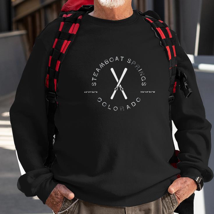 Steamboat Springs Colorado Vintage Graphic Ski Sweatshirt Gifts for Old Men