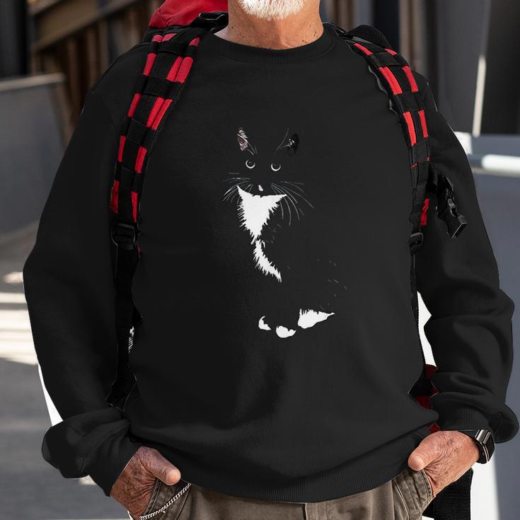 Tuxedo Cat Gift Sweatshirt Gifts for Old Men