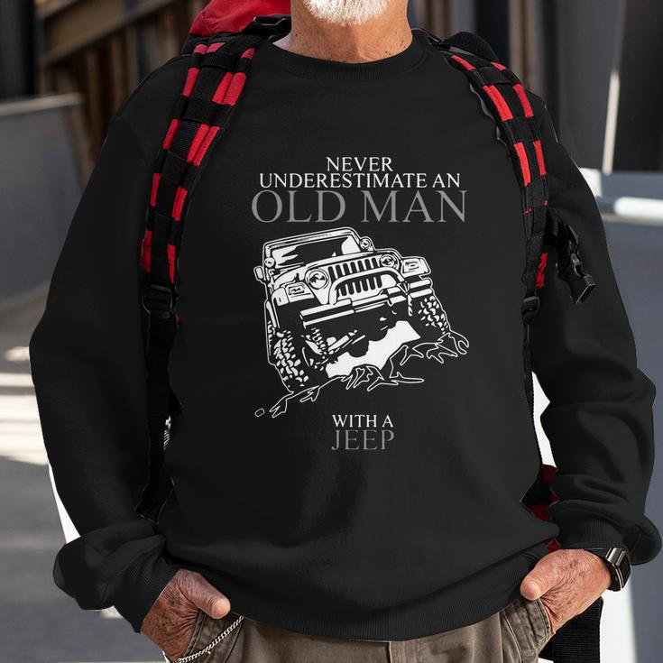 Never Underestimate An Old Man Jeep T-Shirts Sweatshirt Gifts for Old Men