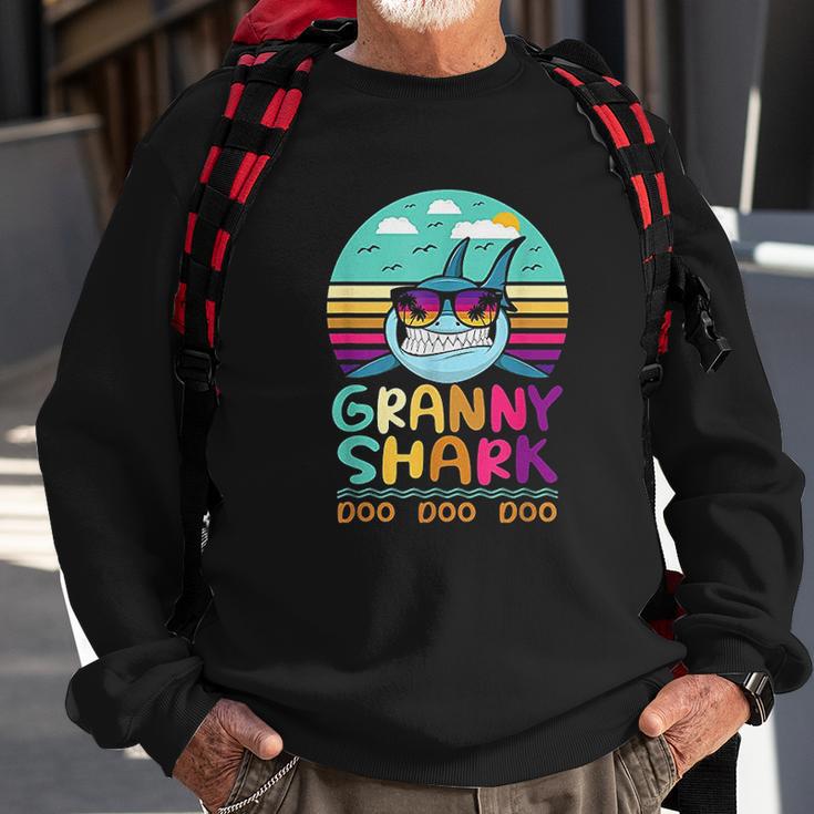 Vintage Granny Shark Doo Doo Doo Sweatshirt Gifts for Old Men