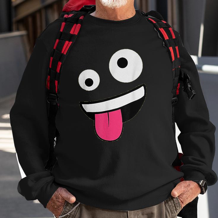 Wild Silly Crazy Eyes Zany Face Emojis Halloween Costume Sweatshirt Gifts for Old Men