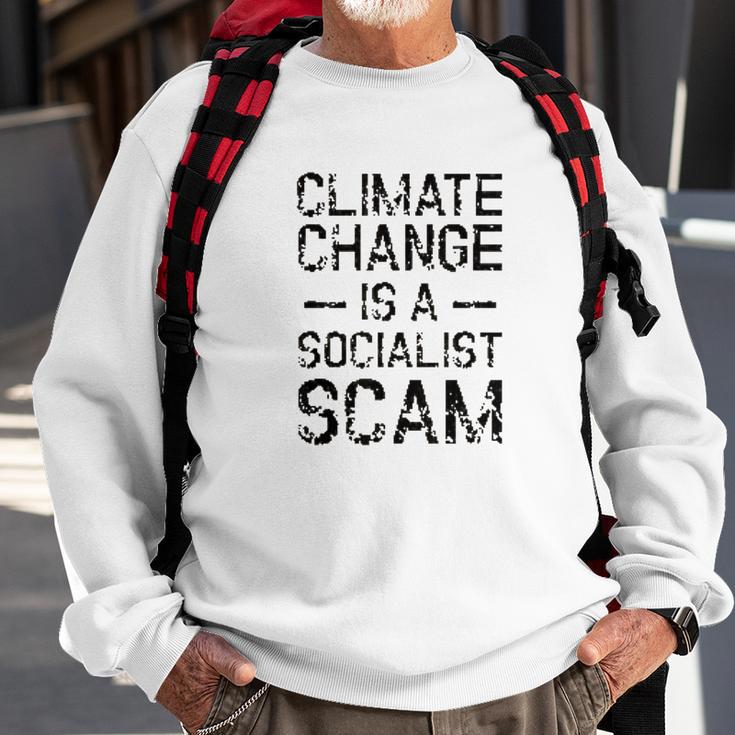 Anti Climate Change Anti Socialist Climate Change Sweatshirt Gifts for Old Men