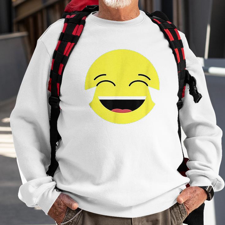 Laughing Tears Emojis Cute Happy Laugh Face Gift Sweatshirt Gifts for Old Men