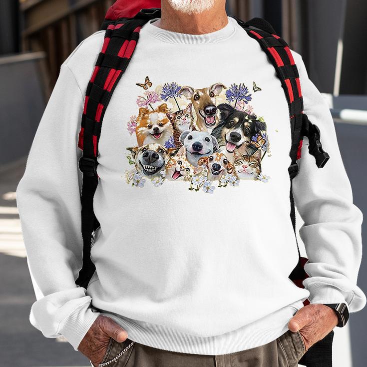 The Mountain Funny Cats And Dogs Sweatshirt Gifts for Old Men