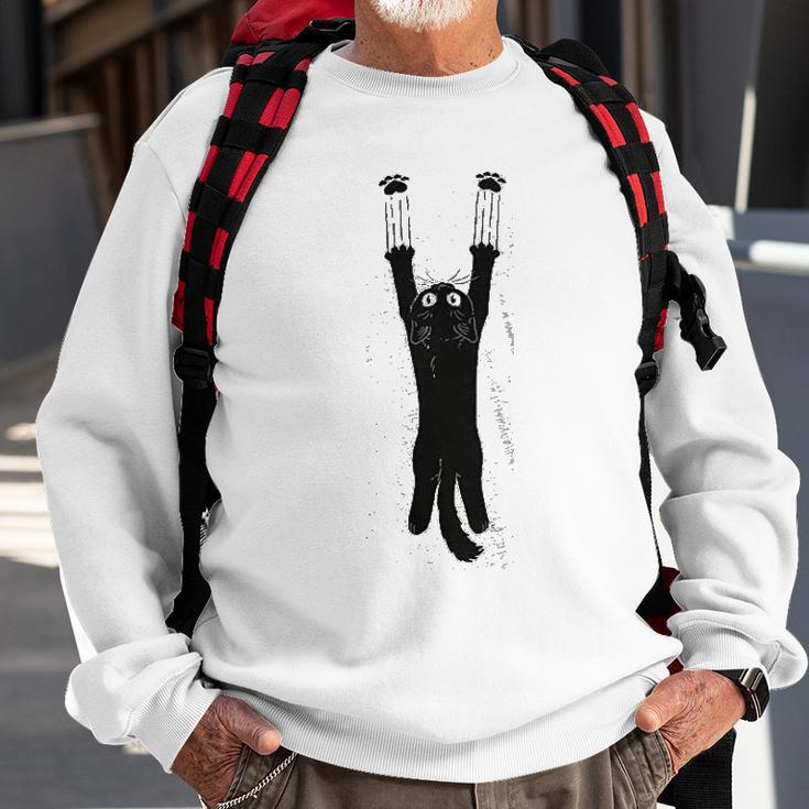 Paw Addict Funny Cat Cute Kitty Laughing Game Cat Sweatshirt Gifts for Old Men