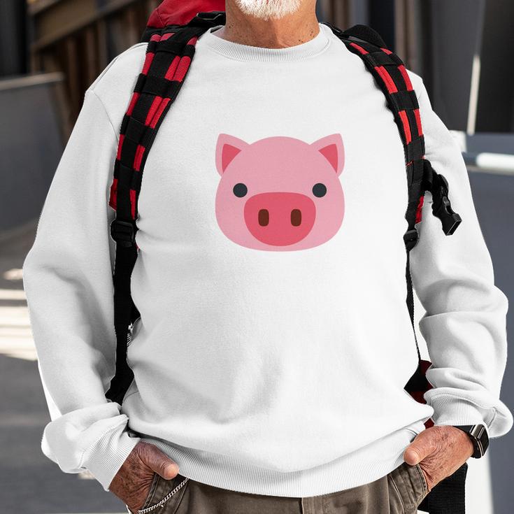 Pig Emoji Cute Porky Head DesignLittle Pink Pig T Shirt Sweatshirt Gifts for Old Men