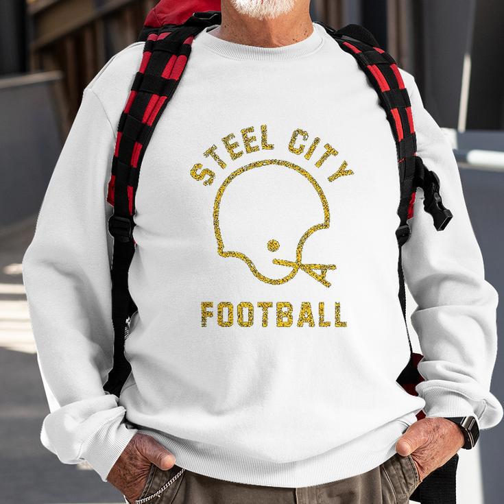 The Steel City Vintage Pittsburgh Football Sweatshirt Gifts for Old Men