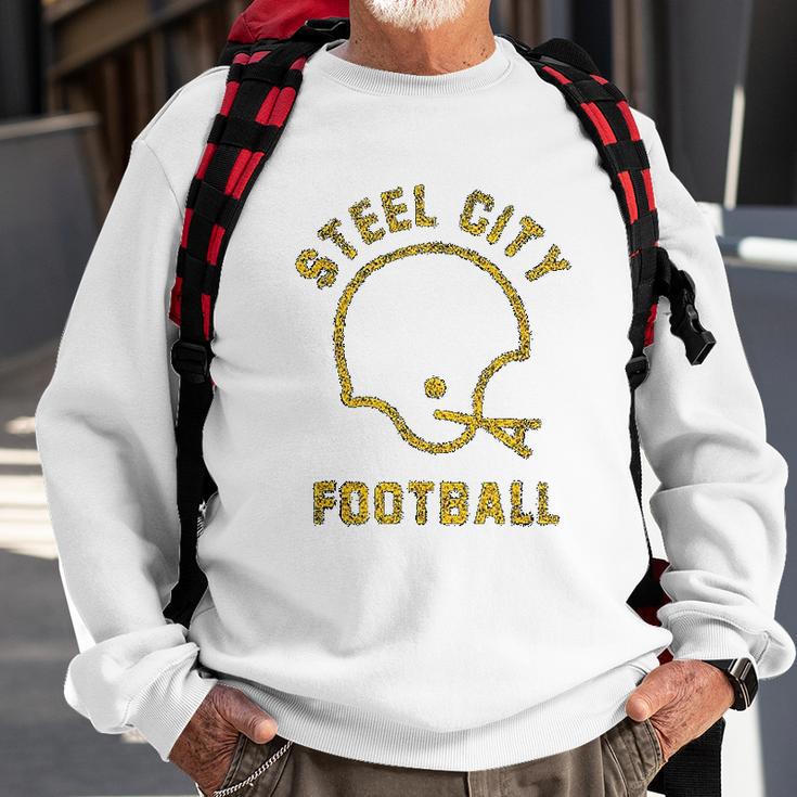 The Steel City Vintage Pittsburgh Football Sweatshirt Gifts for Old Men