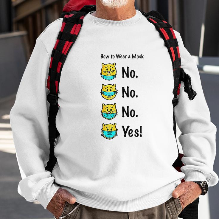 How To Wear A Cat Face Emoji Sweatshirt Gifts for Old Men