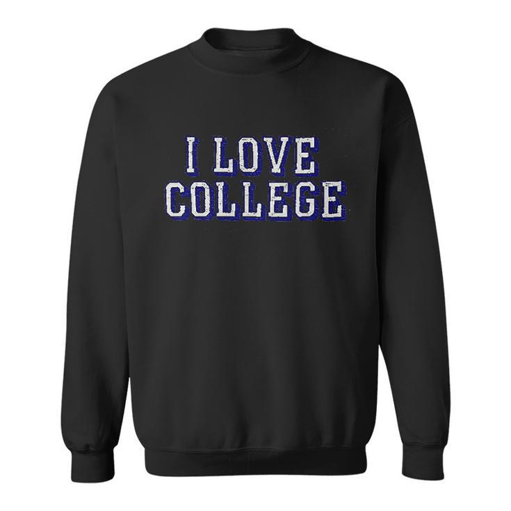 Charlie Hustle Unisex Vintage Grey I Love College Sweatshirt