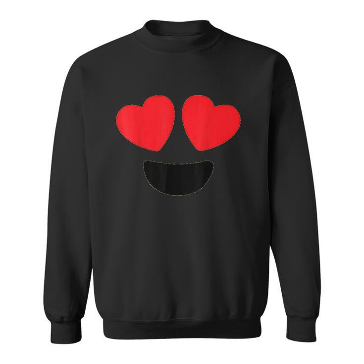 Cute Heart Eyes Emoji Face Halloween Costume Love Sweatshirt