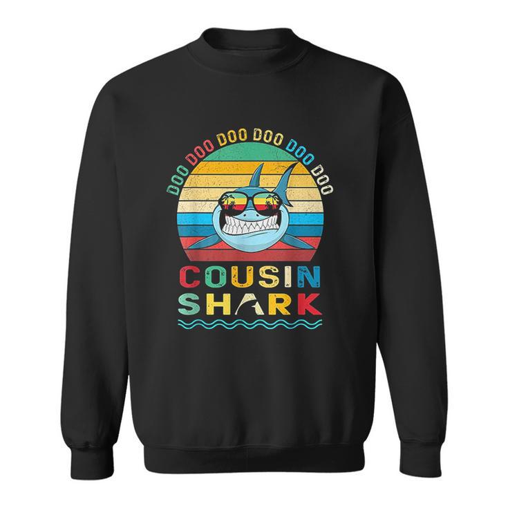 Retro Vintage Cousin Shark Doo Doo Doo Sweatshirt