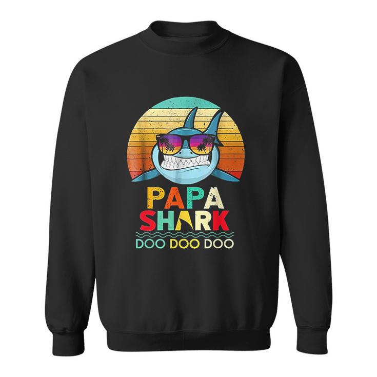 Retro Vintage Papa Shark Doo Doo Doo Sweatshirt