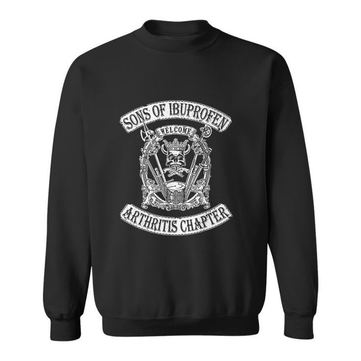 Sons Of Ibuprofen Arthritis Chapter Funny Old Biker Sweatshirt