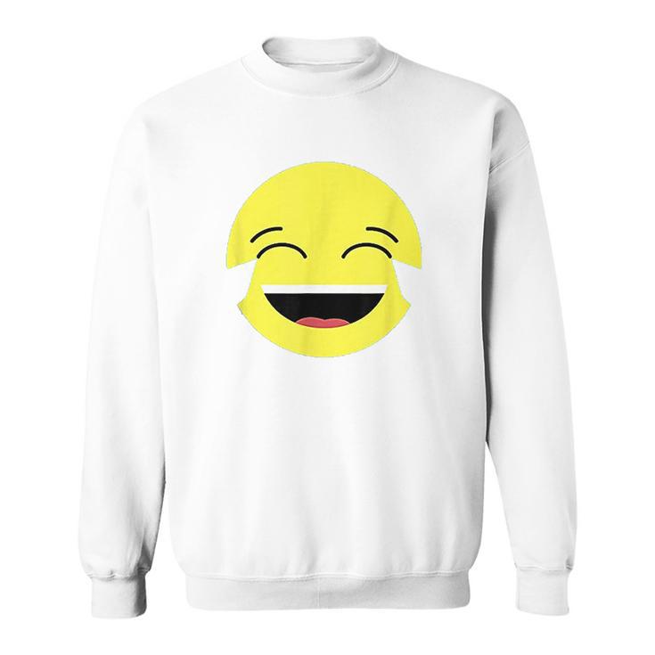 Laughing Tears Emojis Cute Happy Laugh Face Gift Sweatshirt