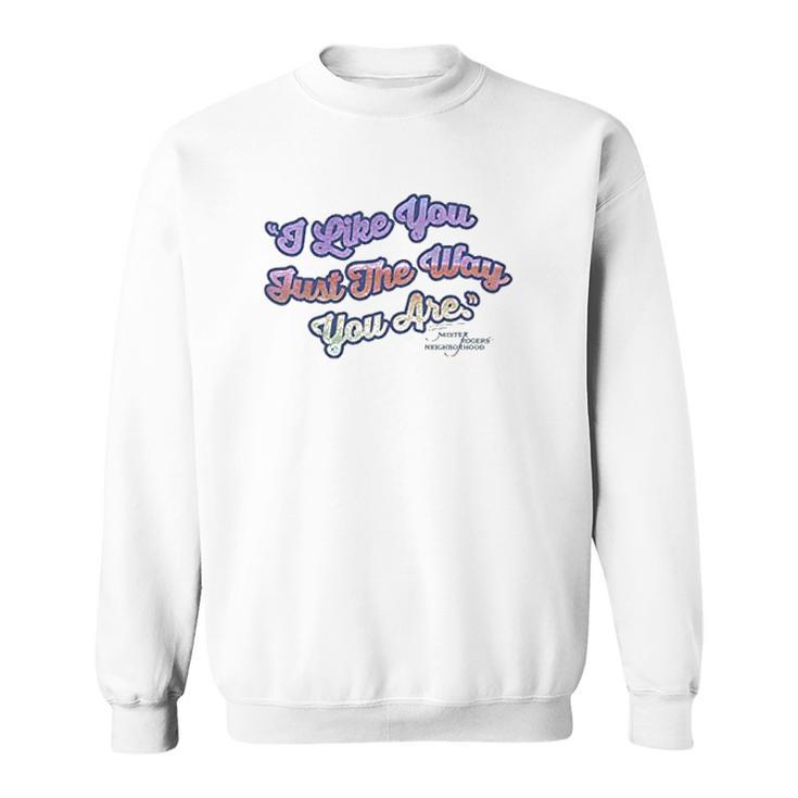 Mister Rogers Just They Way You Are Sheer Fitted Sweatshirt