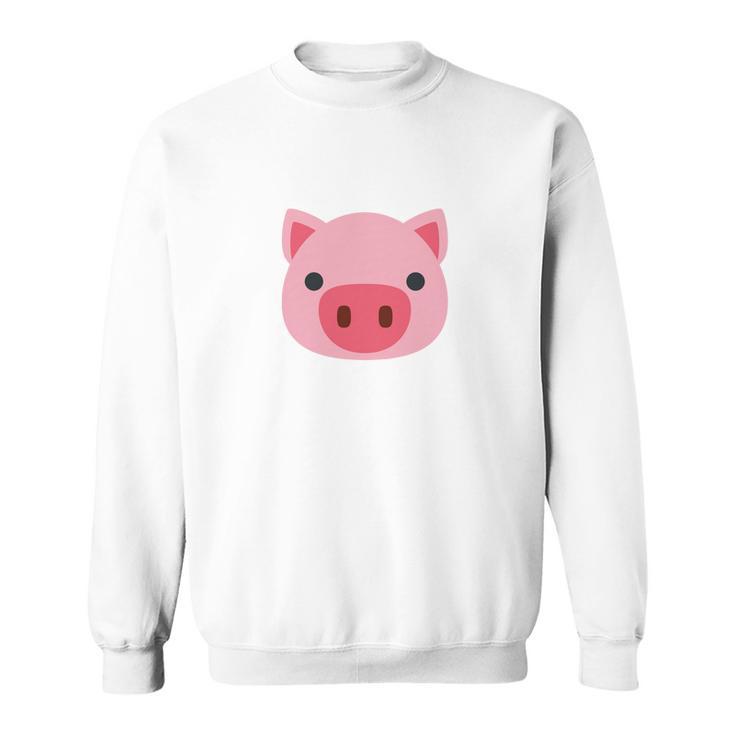 Pig Emoji Cute Porky Head DesignLittle Pink Pig T Shirt Sweatshirt