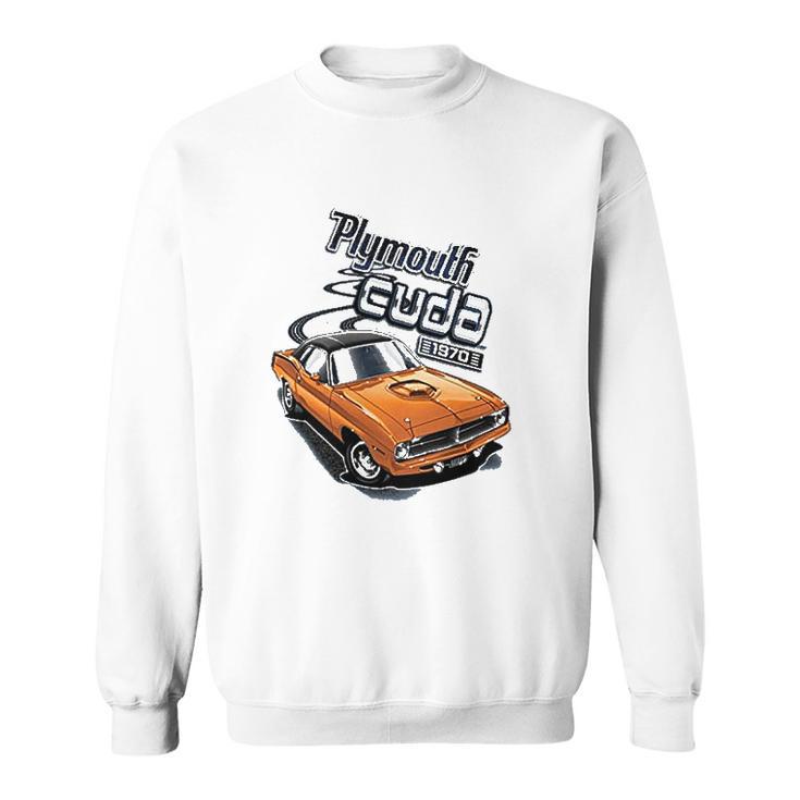 Plymouth Cuda 1970 Vintage Classic American Made Sweatshirt