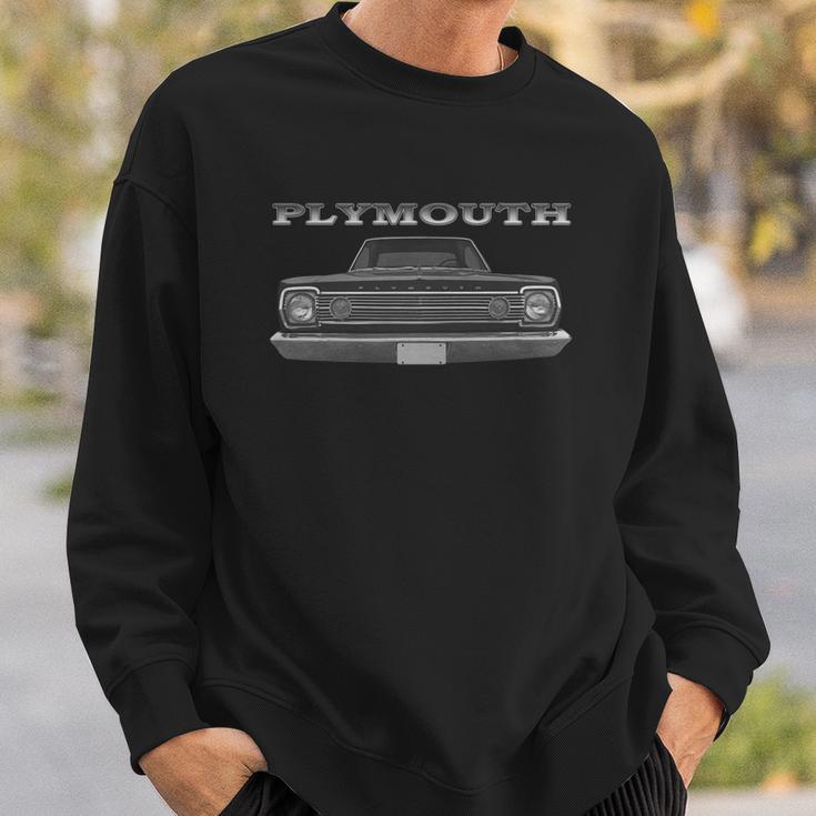 1966 Plymouth Belvedere Ii Front Black Sweatshirt Gifts for Him