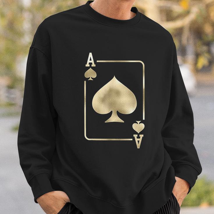 Ace Of Spades Playing Card Halloween Glam Sweatshirt Gifts for Him