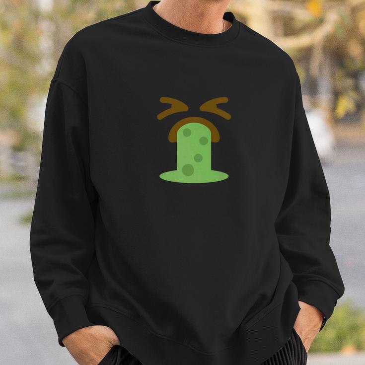 Funny Sick Vomit Halloween Emoji Group Costume Sweatshirt Gifts for Him