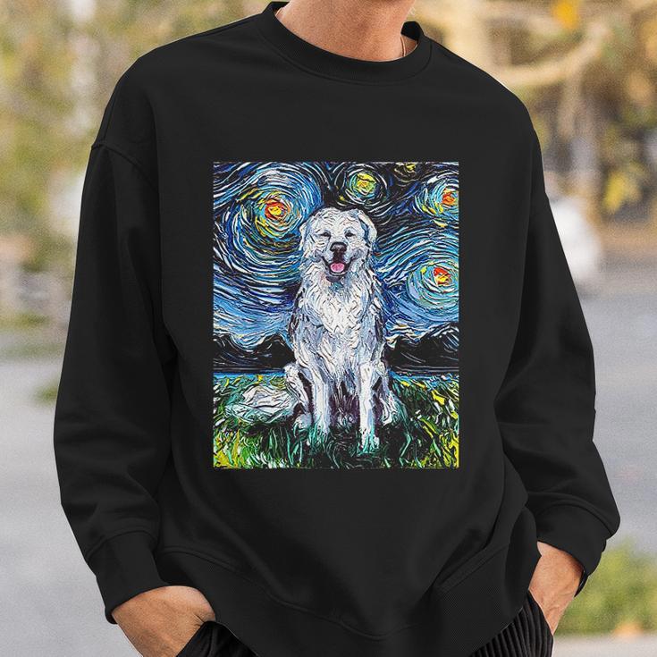 Great Pyrenees Full Version Starry Night Dog Art Sweatshirt Gifts for Him