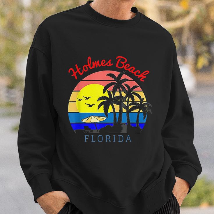 Holmes Beach Florida Vintage Retro Beach Sunset Sweatshirt Gifts for Him