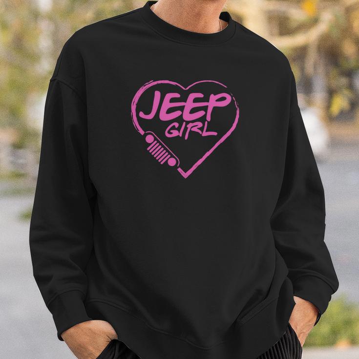 Jeep Girl - Pink Heart Lovely T-Shirt Sweatshirt Gifts for Him