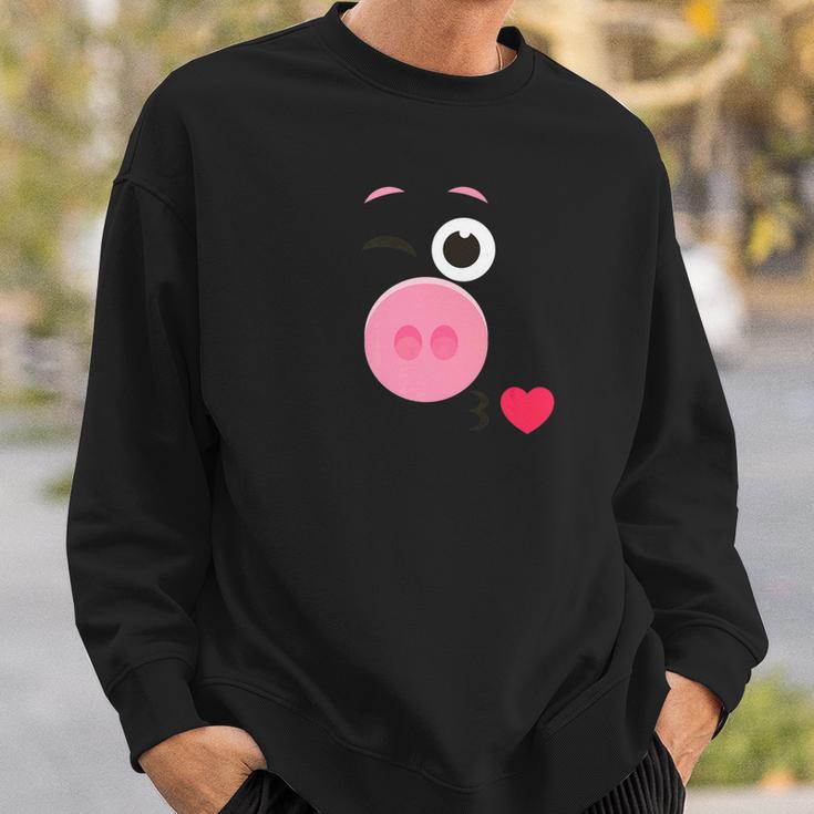 Pink Pig Emoji Family Matching Costume New Year 2022 Sweatshirt Gifts for Him