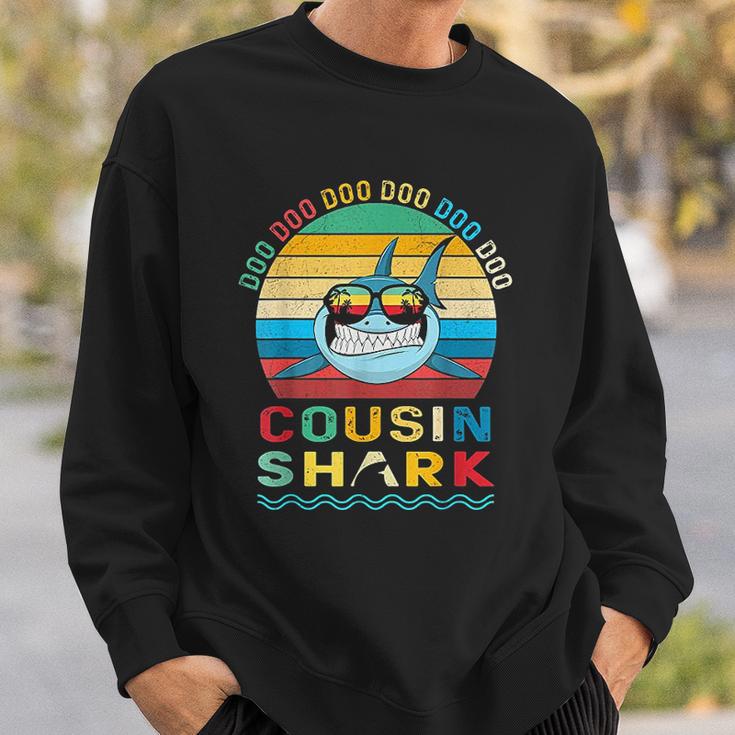 Retro Vintage Cousin Shark Doo Doo Doo Sweatshirt Gifts for Him