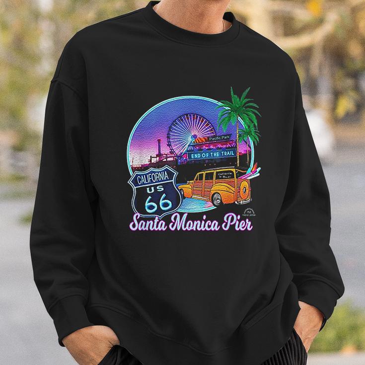 Santa Monica Pier Us Route 66 End Pacific Ocean Souvenir Sweatshirt Gifts for Him