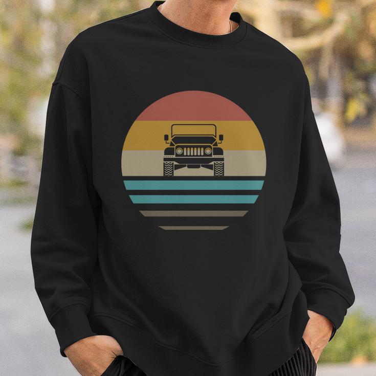 Vintage Jeeps Retro 70S Distressed Off Road Sweatshirt Gifts for Him