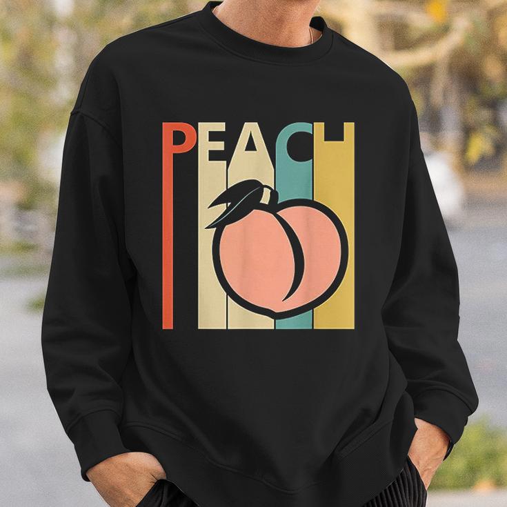 Vintage Peach Fruit Emoji Sweatshirt Gifts for Him