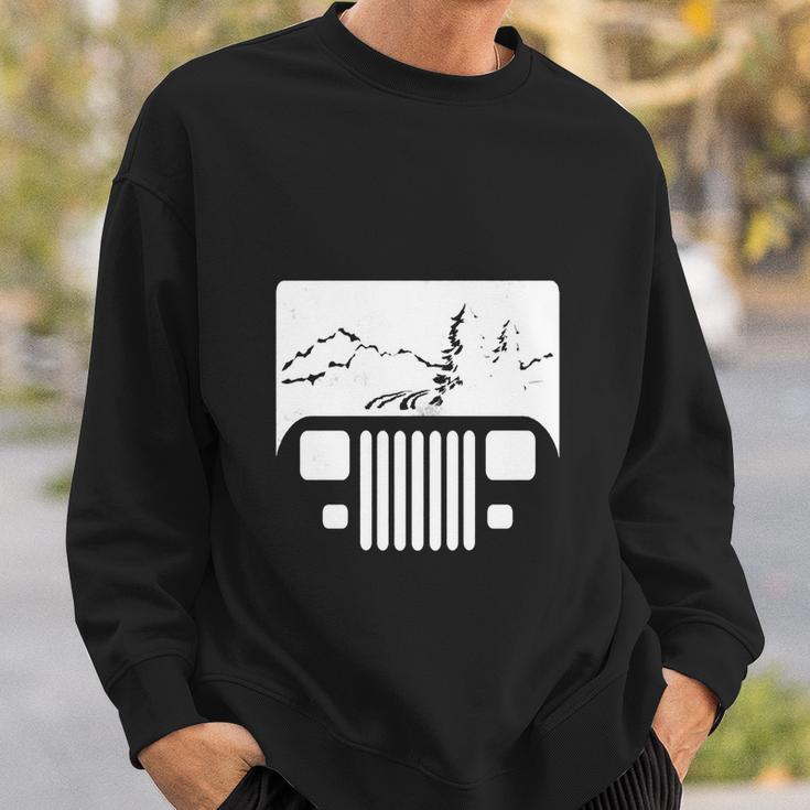 White Adventuring Yj Jeep Sweatshirt Gifts for Him