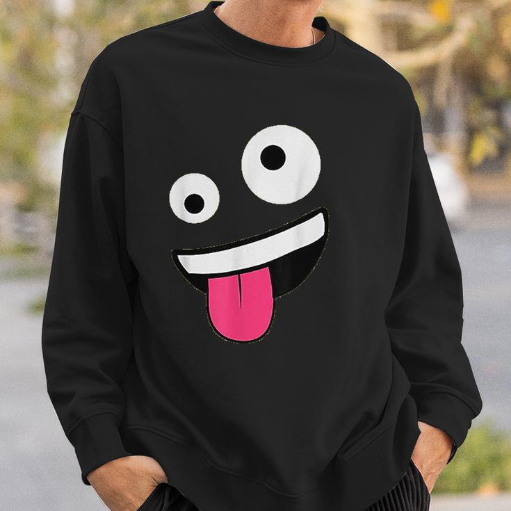 Wild Silly Crazy Eyes Zany Face Emojis Halloween Costume Sweatshirt Gifts for Him