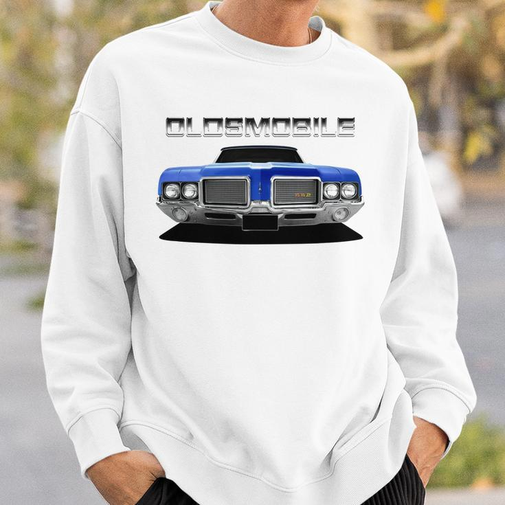 1972 Oldsmobile 442 Front Blue Ii Sweatshirt Gifts for Him